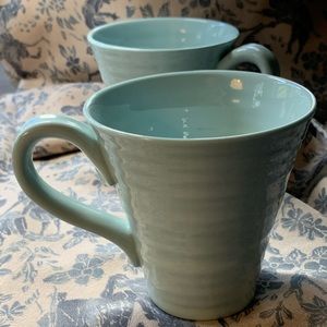 Robin’s egg blue coffee cups mug microwave safe Sophie Conran Portmeirion